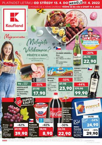 Leták Kaufland - 13.4.2022 - 17.4.2022.