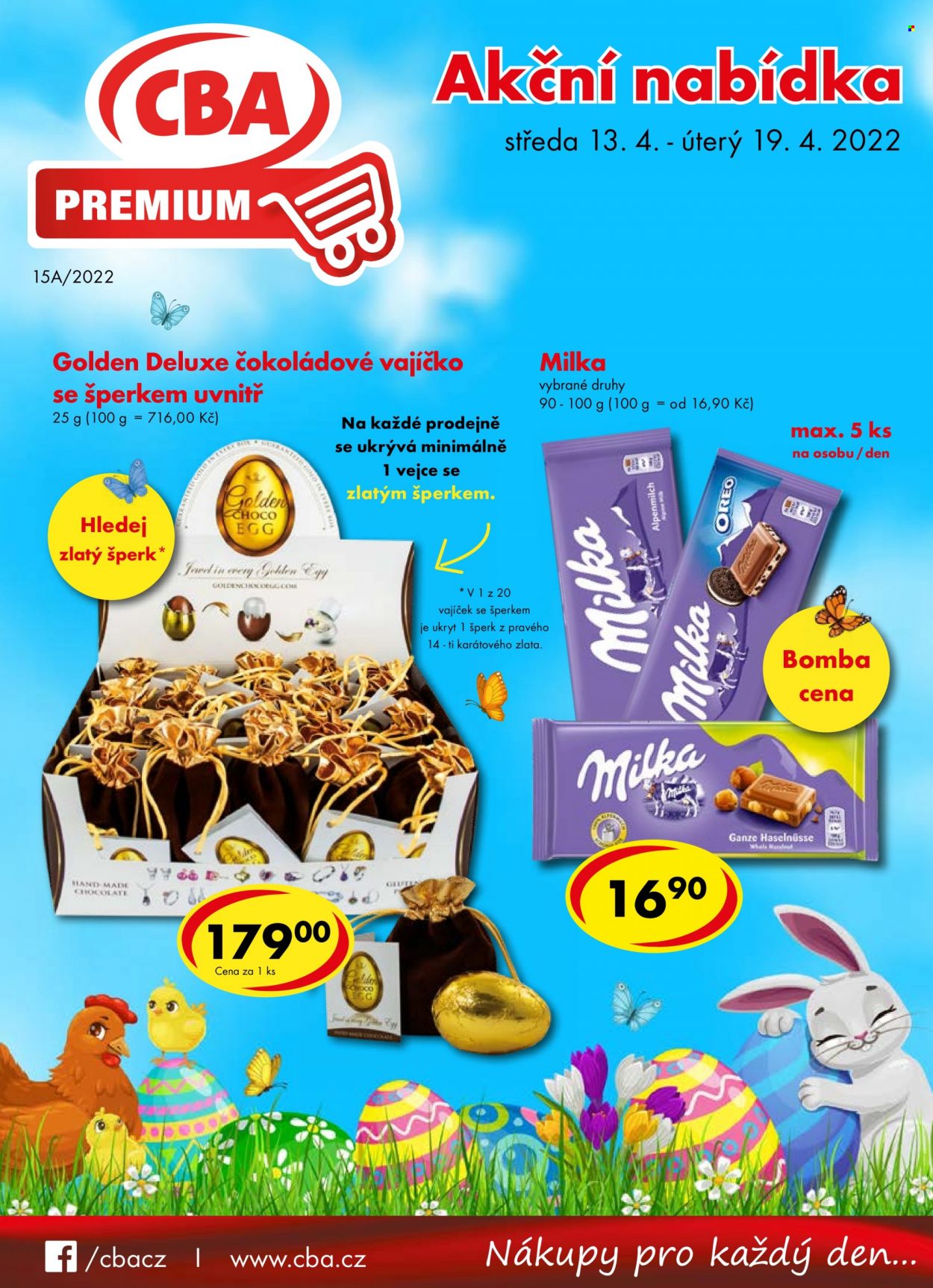 Leták CBA Premium - 13.4.2022 - 19.4.2022. Strana 1