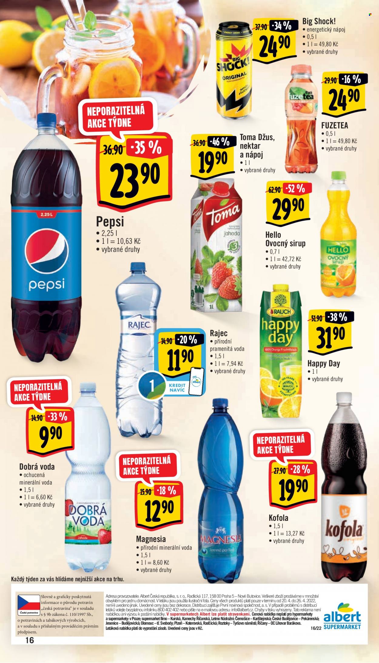 Leták Albert Supermarket - 20.4.2022 - 26.4.2022. Strana 16