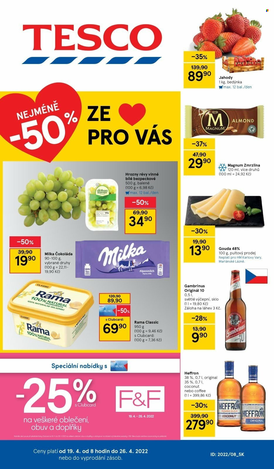 Leták TESCO - 19.4.2022 - 26.4.2022. Strana 1