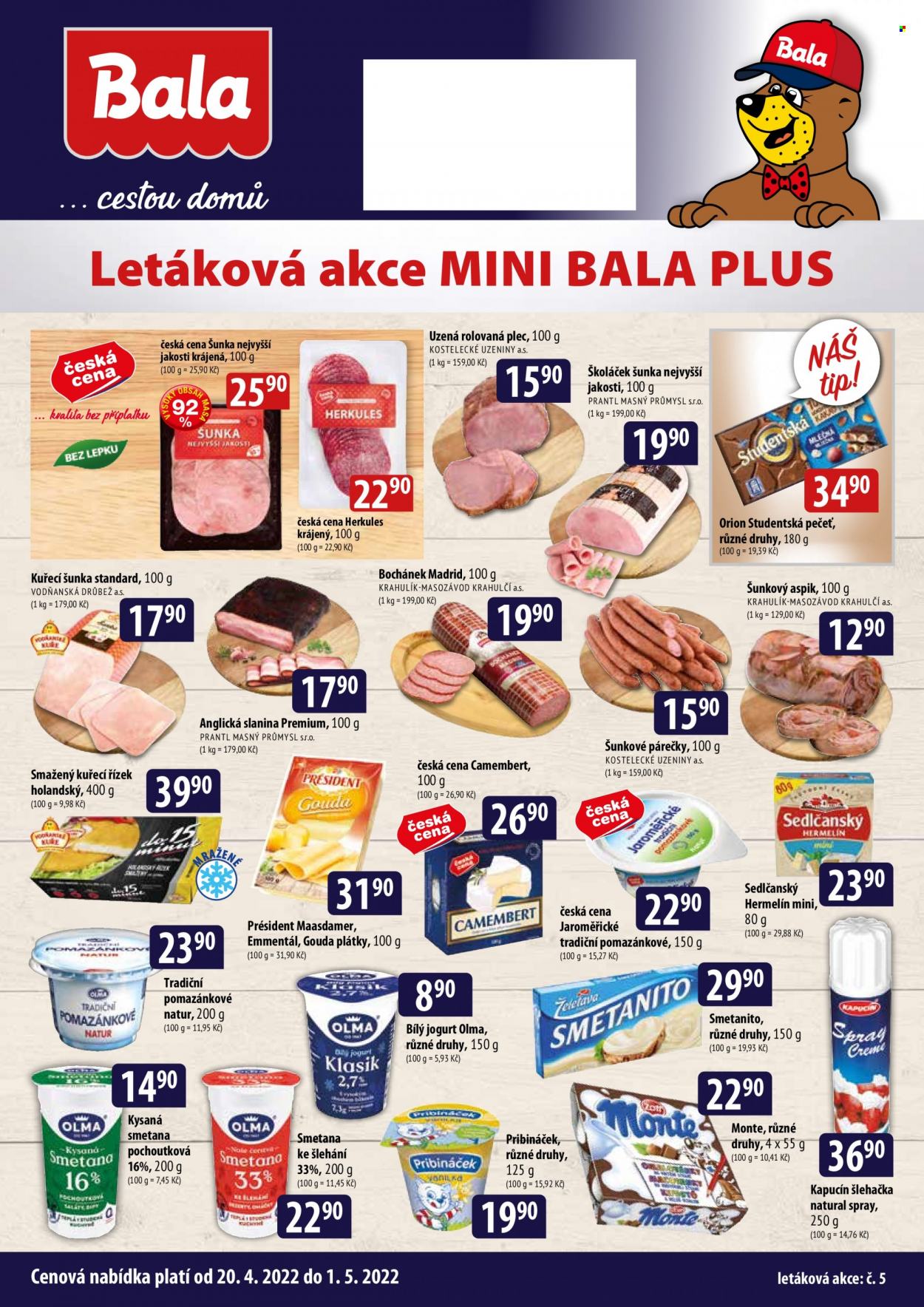 Leták Bala - 20.4.2022 - 1.5.2022. Strana 1
