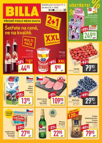 Leták BILLA - 19.4.2022 - 26.4.2022.