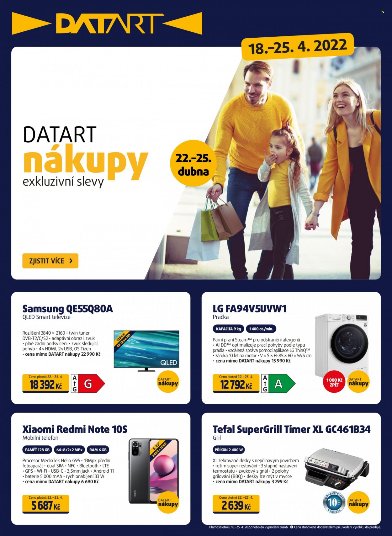 Leták DATART - 18.4.2022 - 25.4.2022. Strana 1