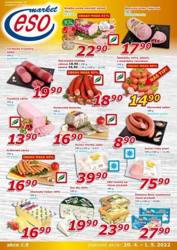 Leták ESO MARKET - 20.4.2022 - 1.5.2022.