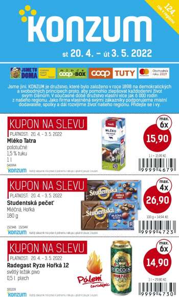 Leták Konzum - 20.4.2022 - 3.5.2022.