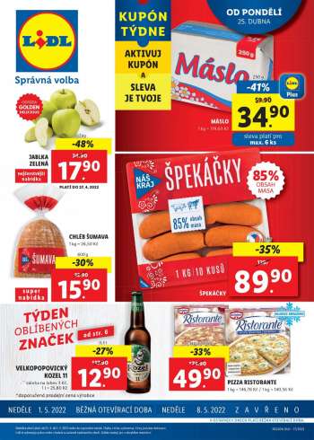 Leták Lidl - 25.4.2022 - 1.5.2022.