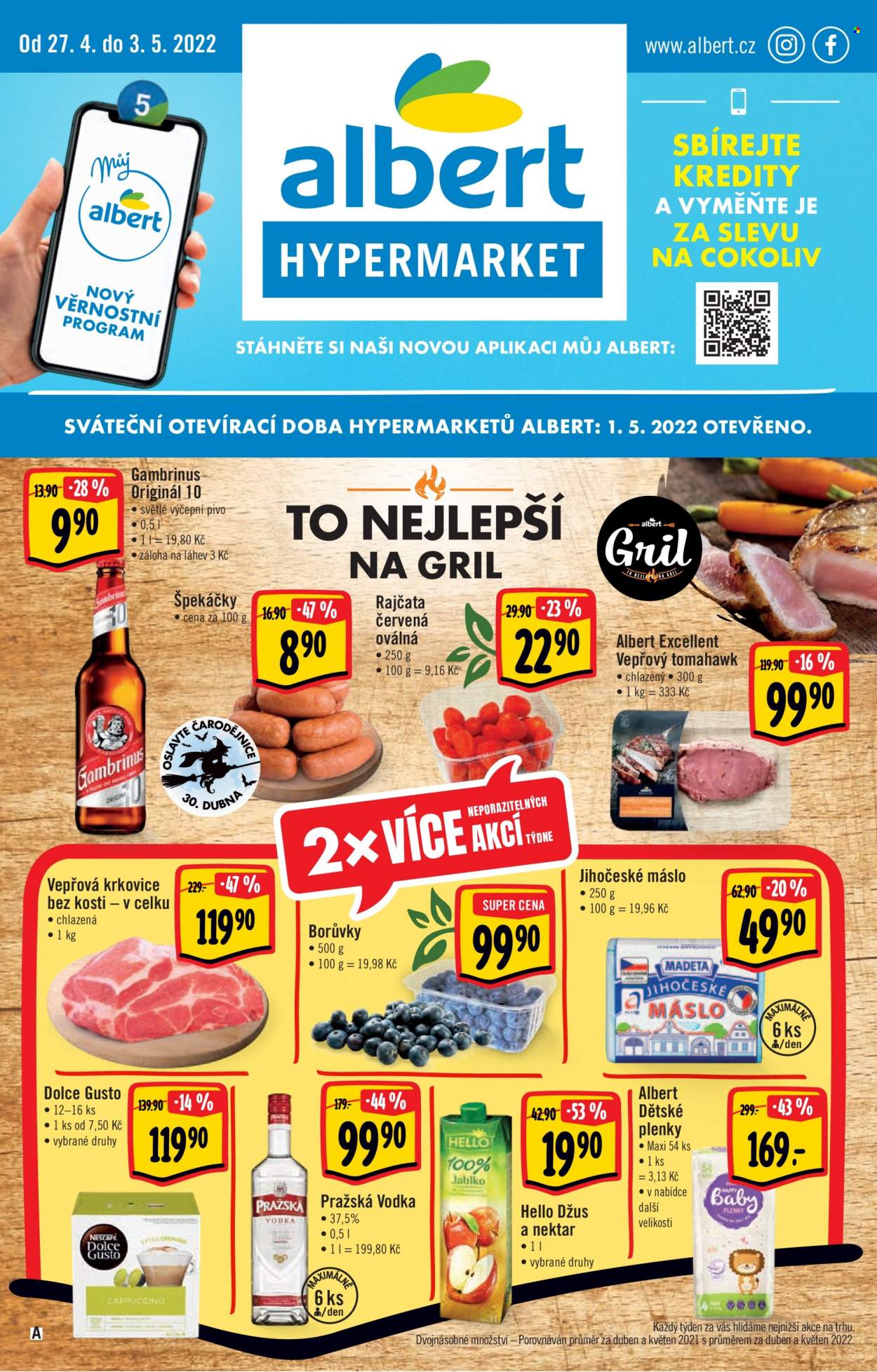 Leták Albert Hypermarket - 27.4.2022 - 3.5.2022. Strana 1