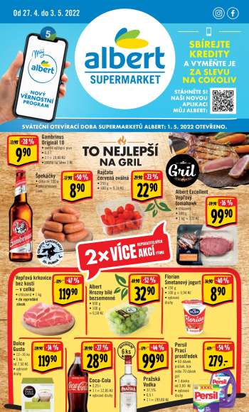 Leták Albert Supermarket - 27.4.2022 - 3.5.2022.