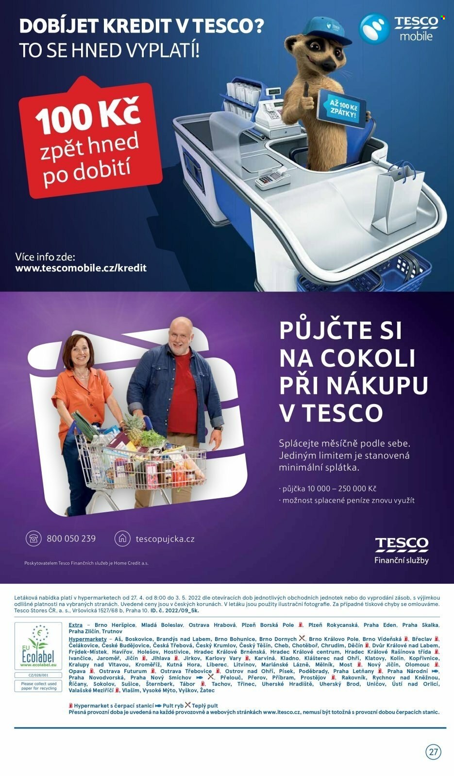 Leták TESCO - 27.4.2022 - 3.5.2022. Strana 27