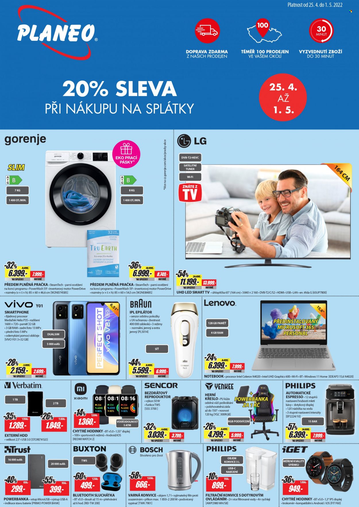 Leták PLANEO Elektro - 25.4.2022 - 1.5.2022. Strana 1