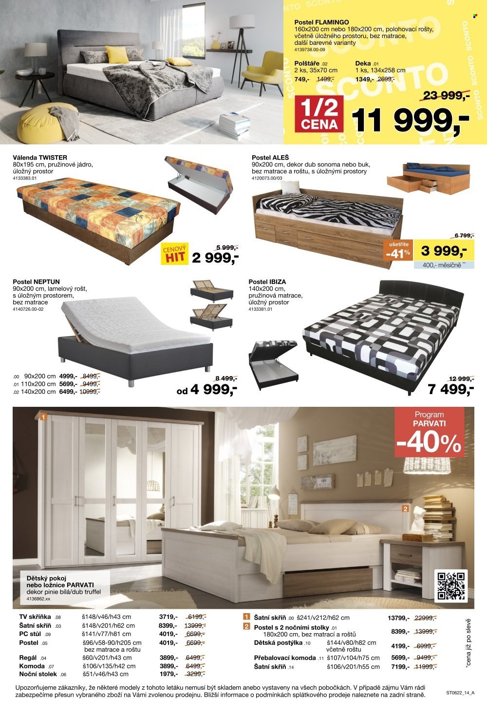 Leták SCONTO NÁBYTEK - 29.4.2022 - 19.5.2022. Strana 14