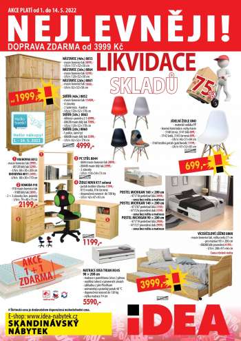 Leták IDEA nábytek - 1.5.2022 - 14.5.2022.