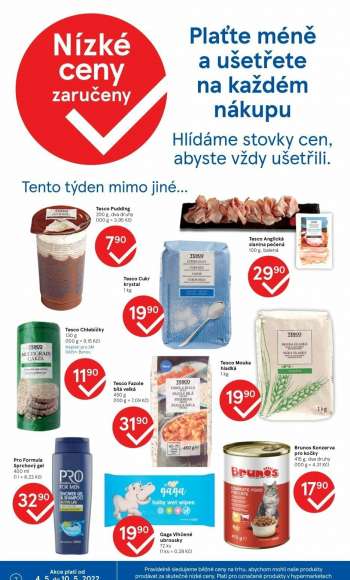 Leták TESCO supermarket - 4.5.2022 - 10.5.2022.