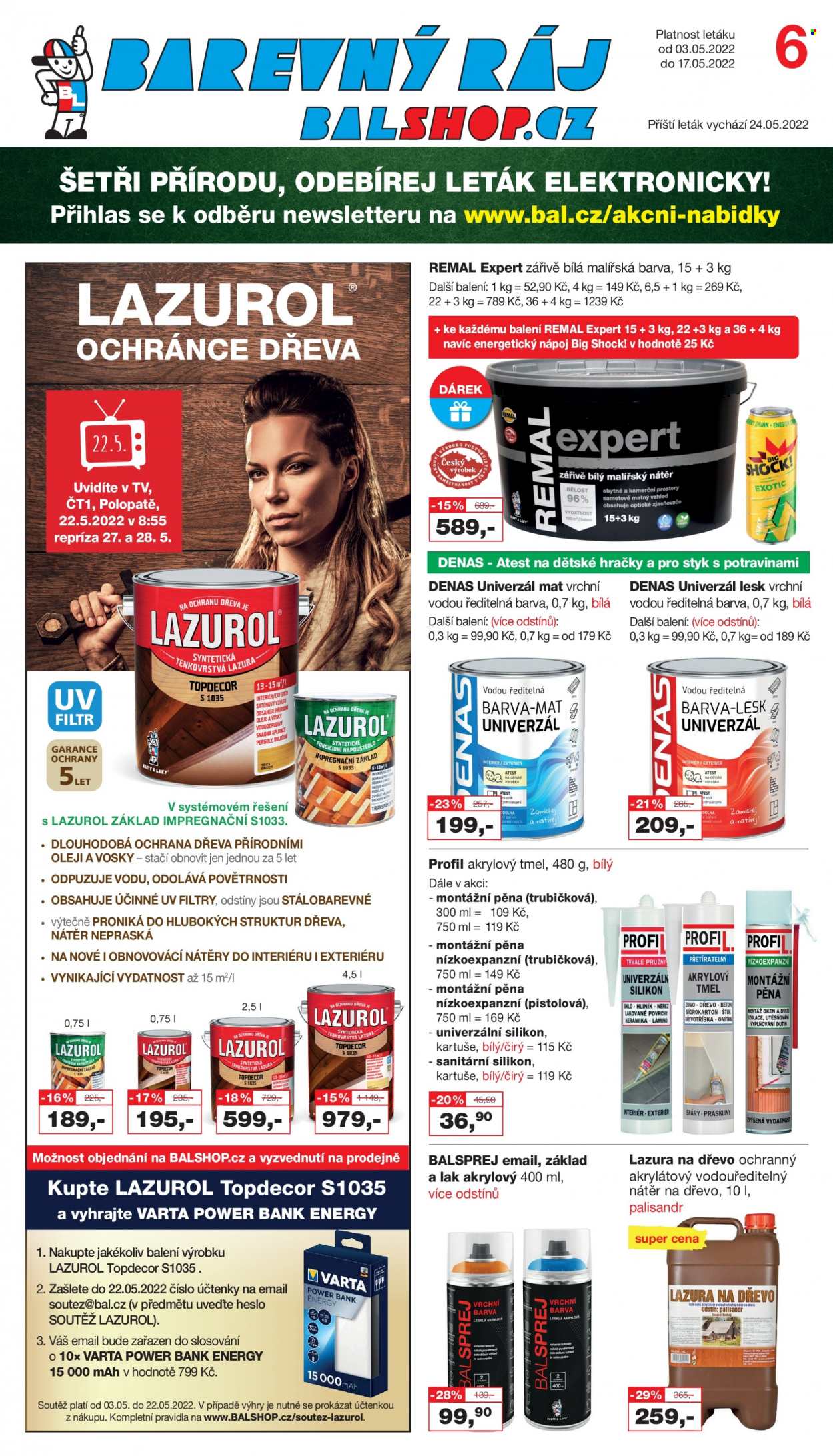 Leták Barevný ráj - 3.5.2022 - 17.5.2022. Strana 1