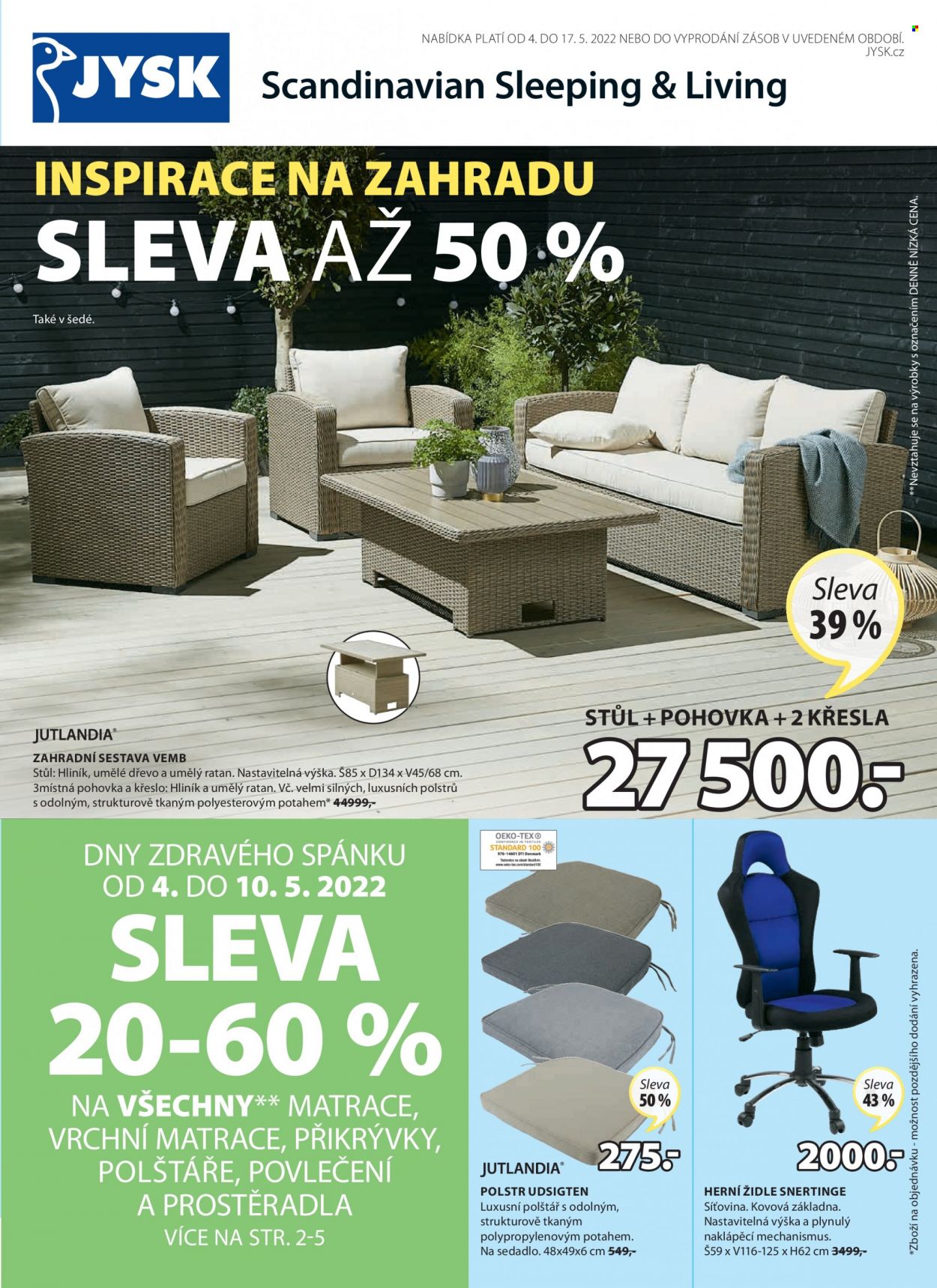 Leták JYSK - 4.5.2022 - 17.5.2022. Strana 1