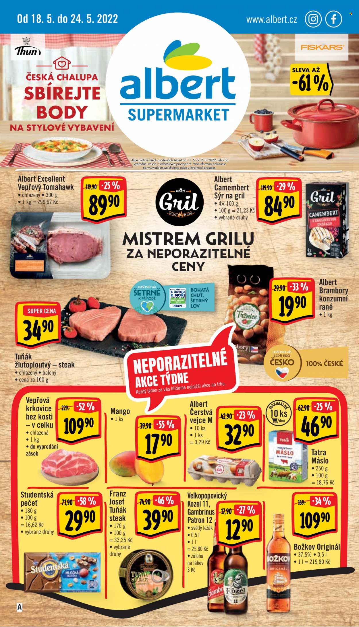 Leták Albert Supermarket - 18.5.2022 - 24.5.2022. Strana 1