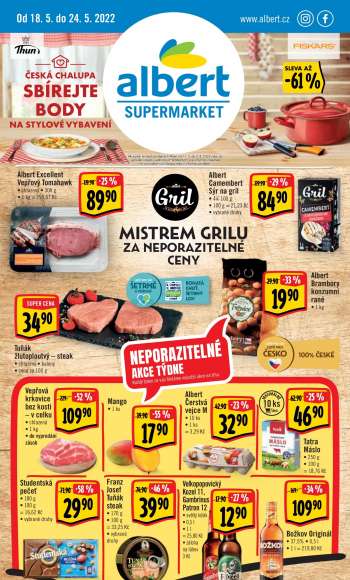 Leták Albert Supermarket - 18.5.2022 - 24.5.2022.