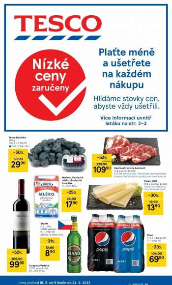 Leták TESCO - 18.5.2022 - 24.5.2022.