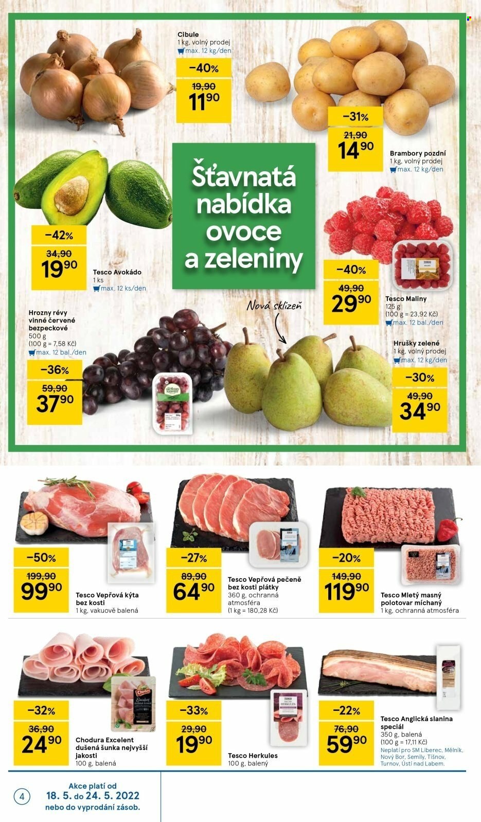 Leták TESCO supermarket - 18.5.2022 - 24.5.2022. Strana 4