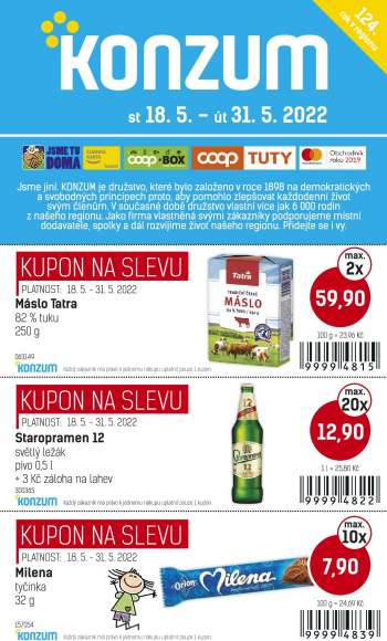 Leták Konzum - 18.5.2022 - 31.5.2022.