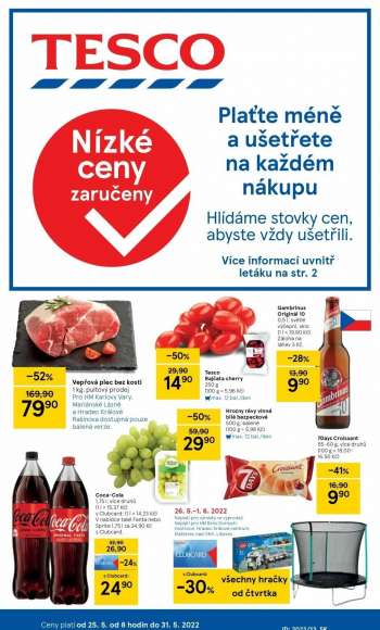 Leták TESCO - 25.5.2022 - 31.5.2022.