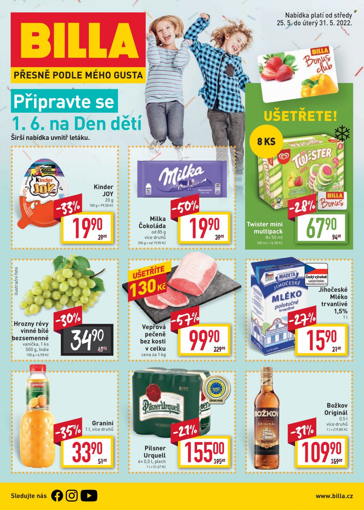 Leták BILLA - 25.5.2022 - 31.5.2022. Strana 1