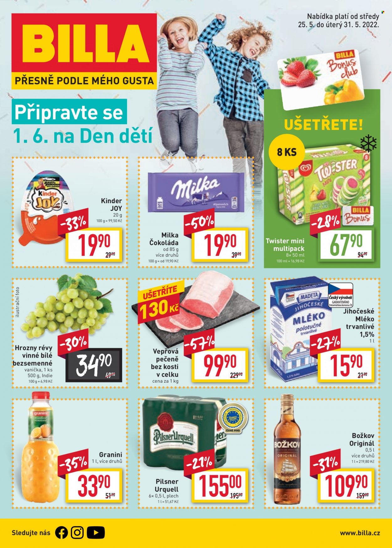 Leták BILLA - 25.5.2022 - 31.5.2022. Strana 1