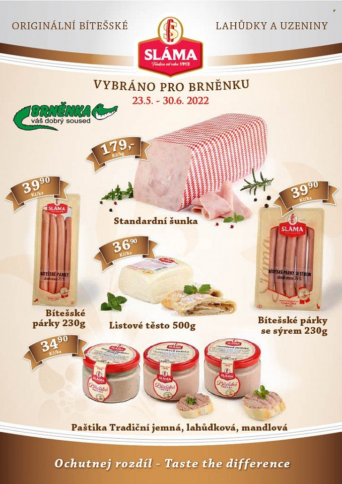 Leták Brněnka - 23.5.2022 - 30.6.2022. Strana 1