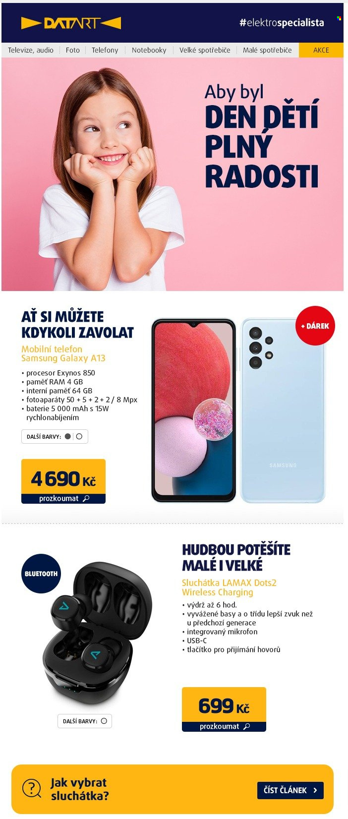 Leták DATART - 27.5.2022 - 2.6.2022. Strana 1