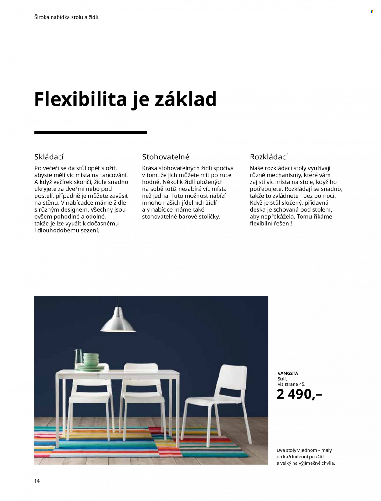 thumbnail - Leták IKEA - 27.5.2022 - 30.6.2022 - Produkty v akci - stůl, židle. Strana 14.