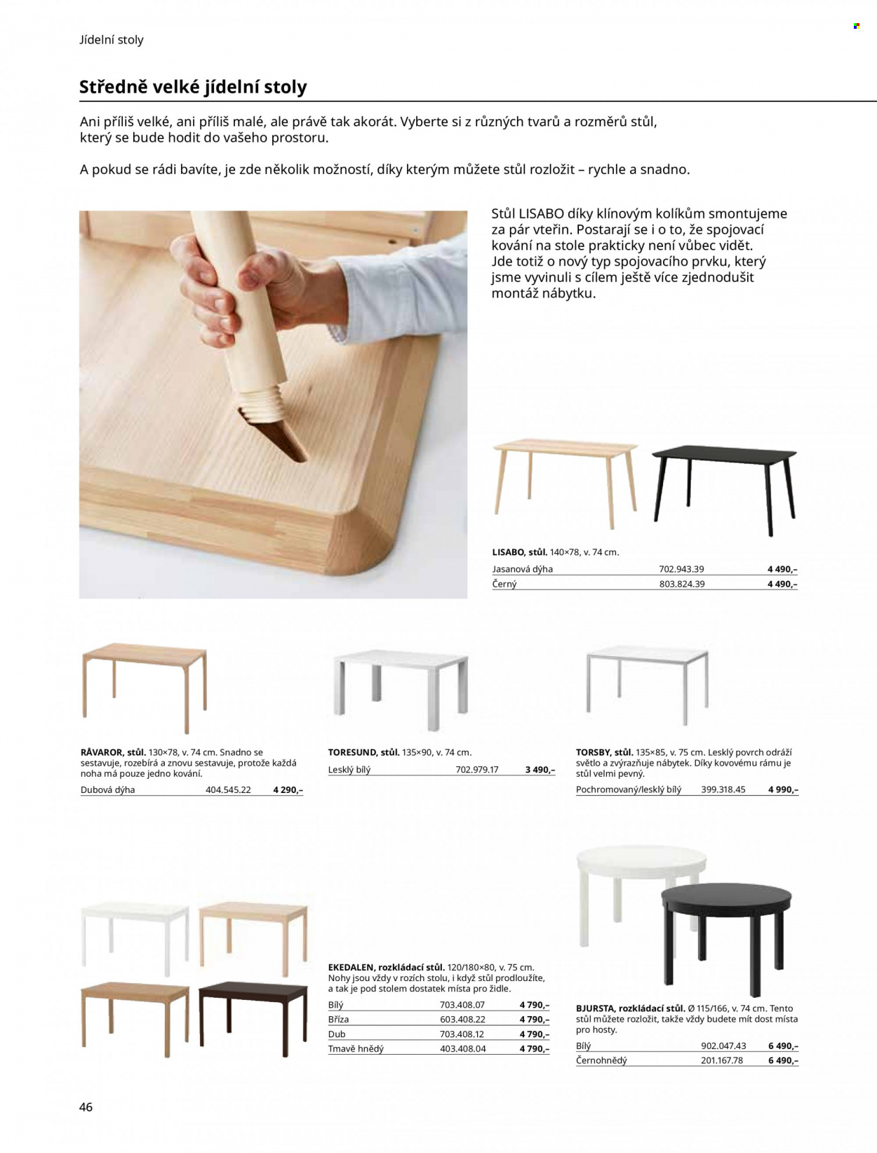 thumbnail - Leták IKEA - 27.5.2022 - 30.6.2022 - Produkty v akci - stůl, židle. Strana 46.