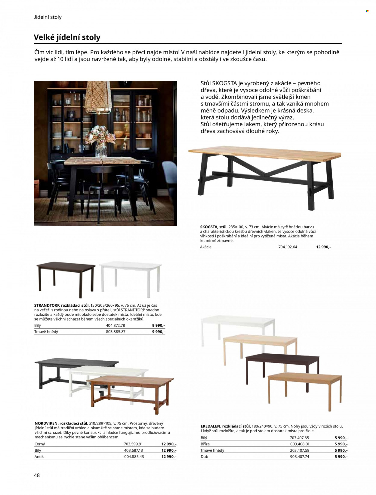 thumbnail - Leták IKEA - 27.5.2022 - 30.6.2022 - Produkty v akci - jídelní stůl, stůl, židle. Strana 48.
