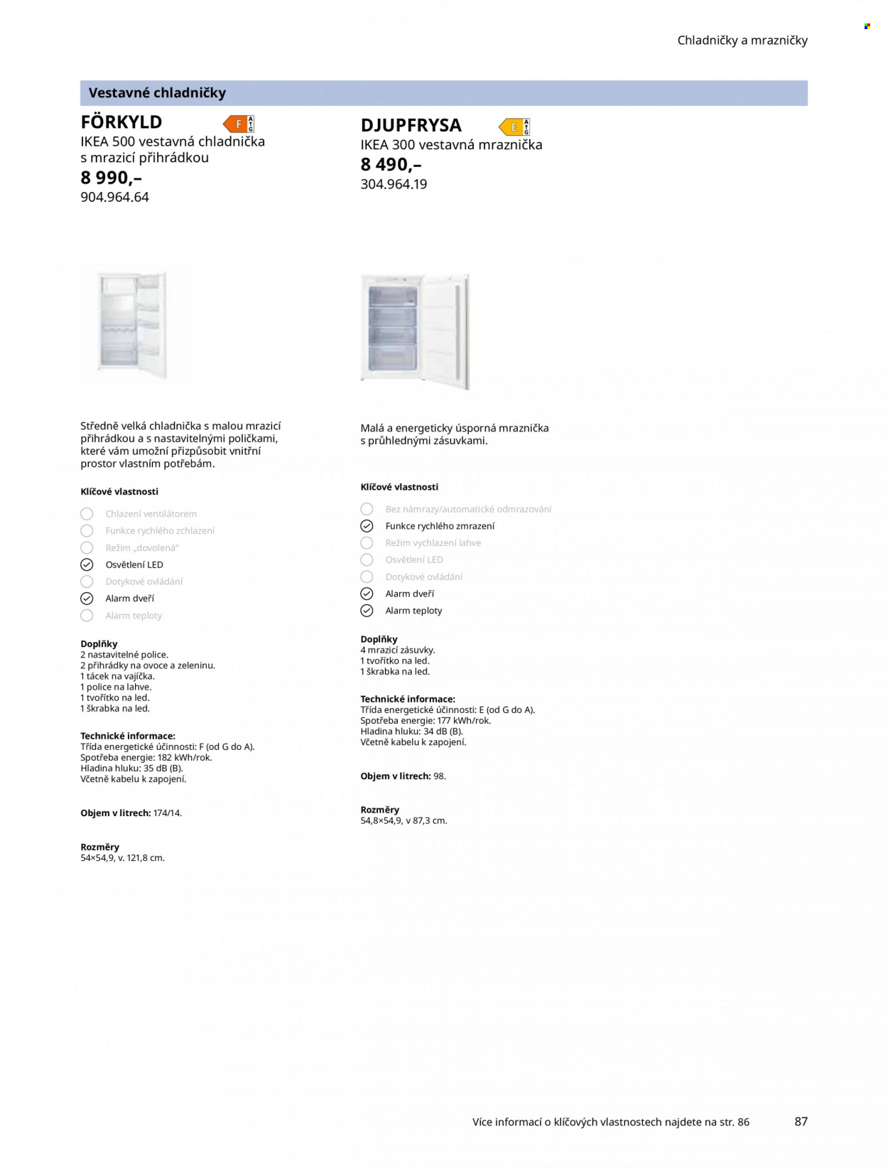 thumbnail - Leták IKEA - Produkty v akci - forma na led, chladnička. Strana 87.