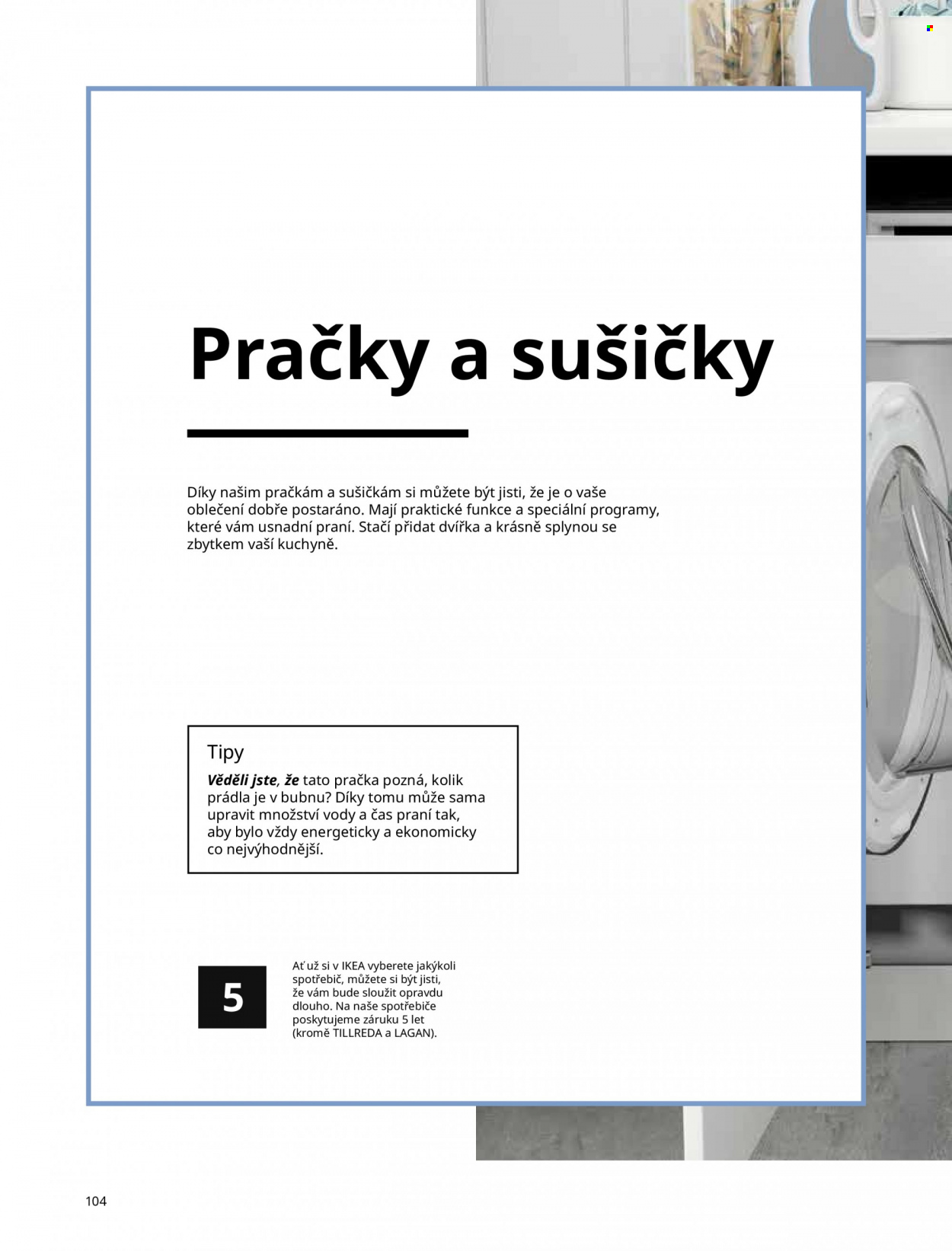 thumbnail - Leták IKEA - Produkty v akci - pračka. Strana 104.