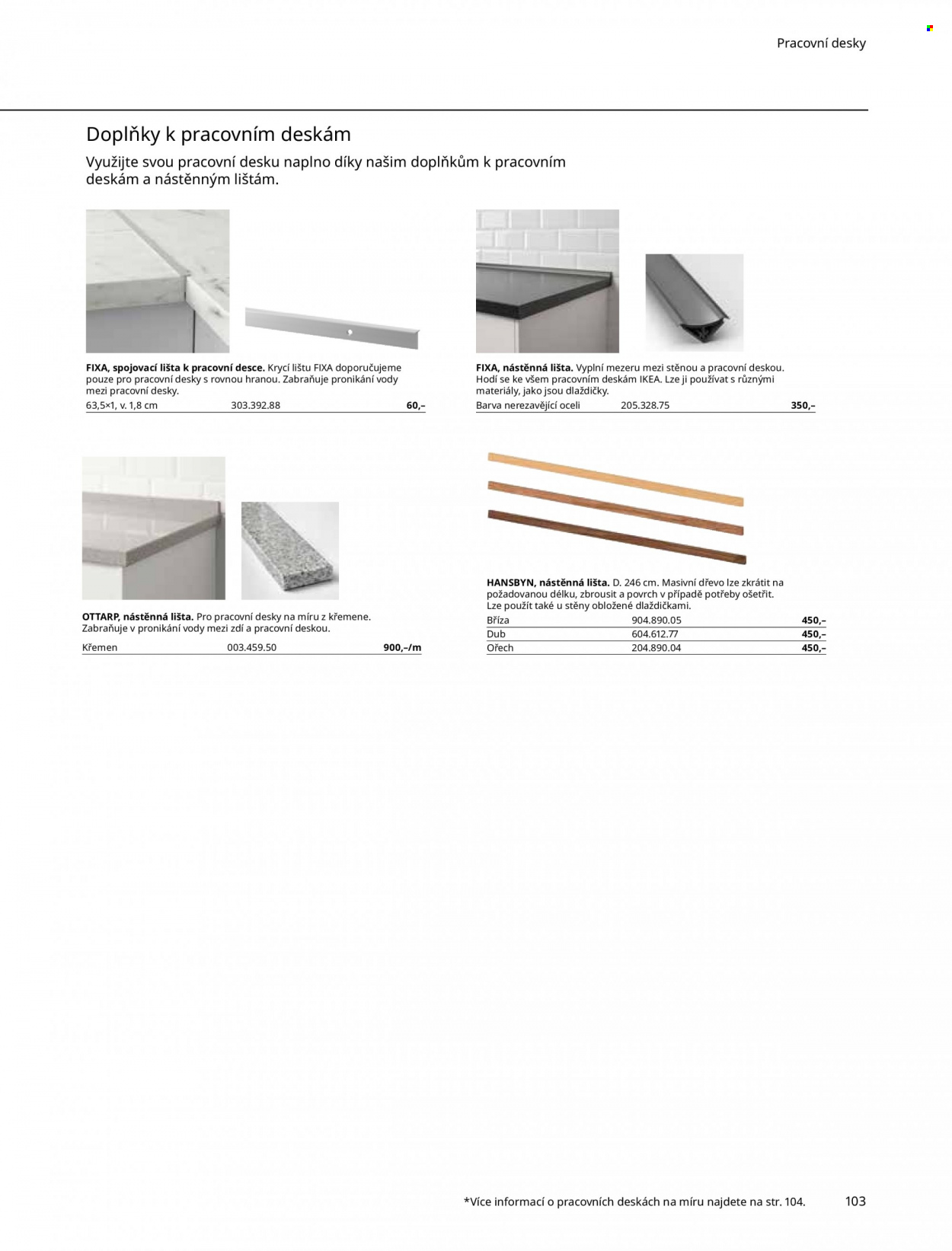 thumbnail - Leták IKEA - Produkty v akci - fixy, pracovní deska. Strana 103.