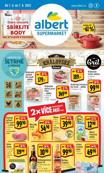 Leták Albert Supermarket - 1.6.2022 - 7.6.2022.