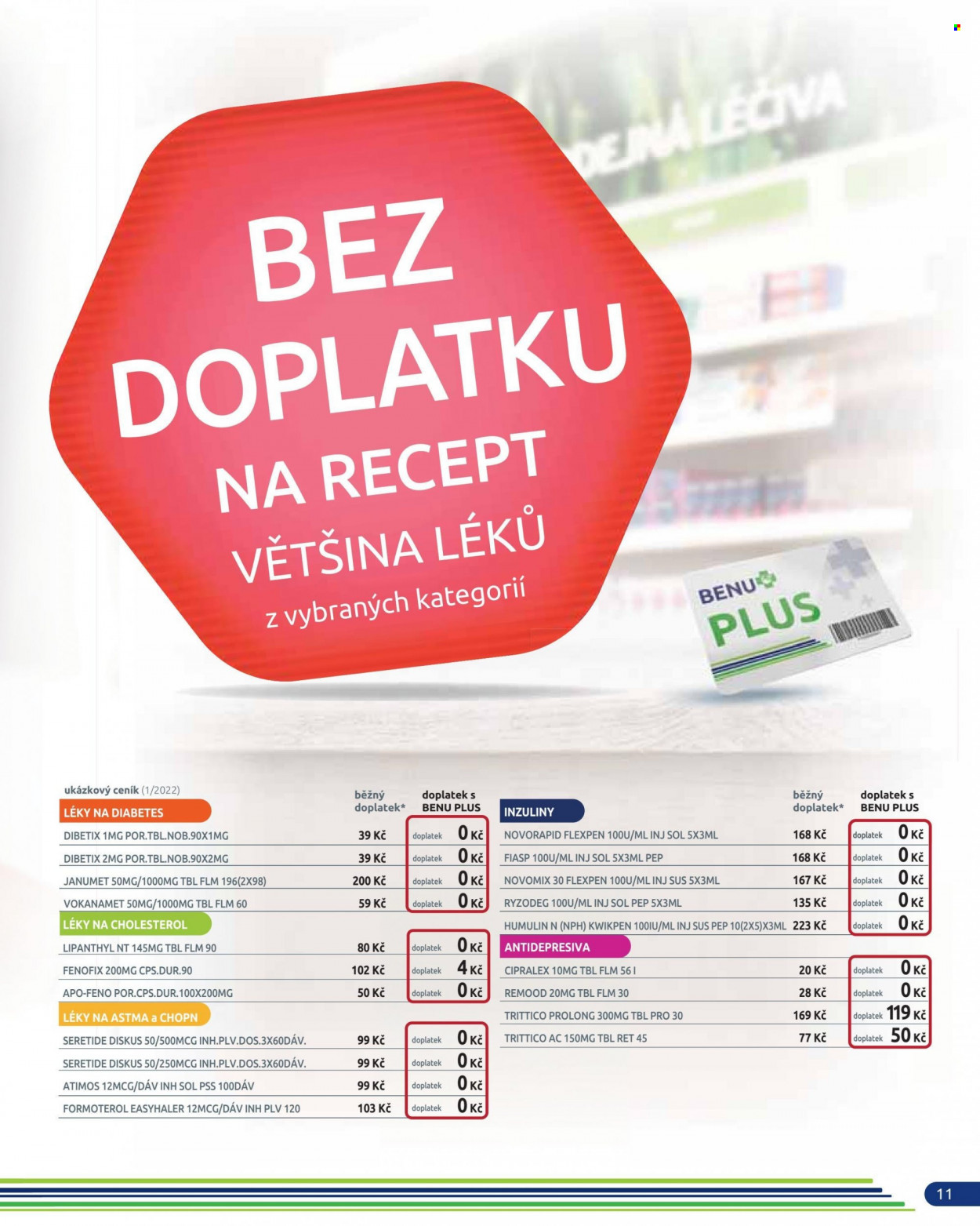Leták BENU Lékárna - 1.6.2022 - 30.6.2022. Strana 11