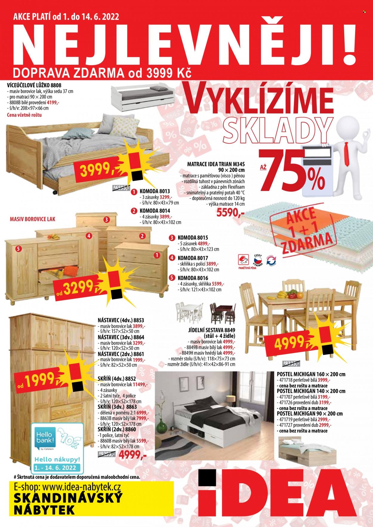 Leták IDEA nábytek - 1.6.2022 - 14.6.2022. Strana 1