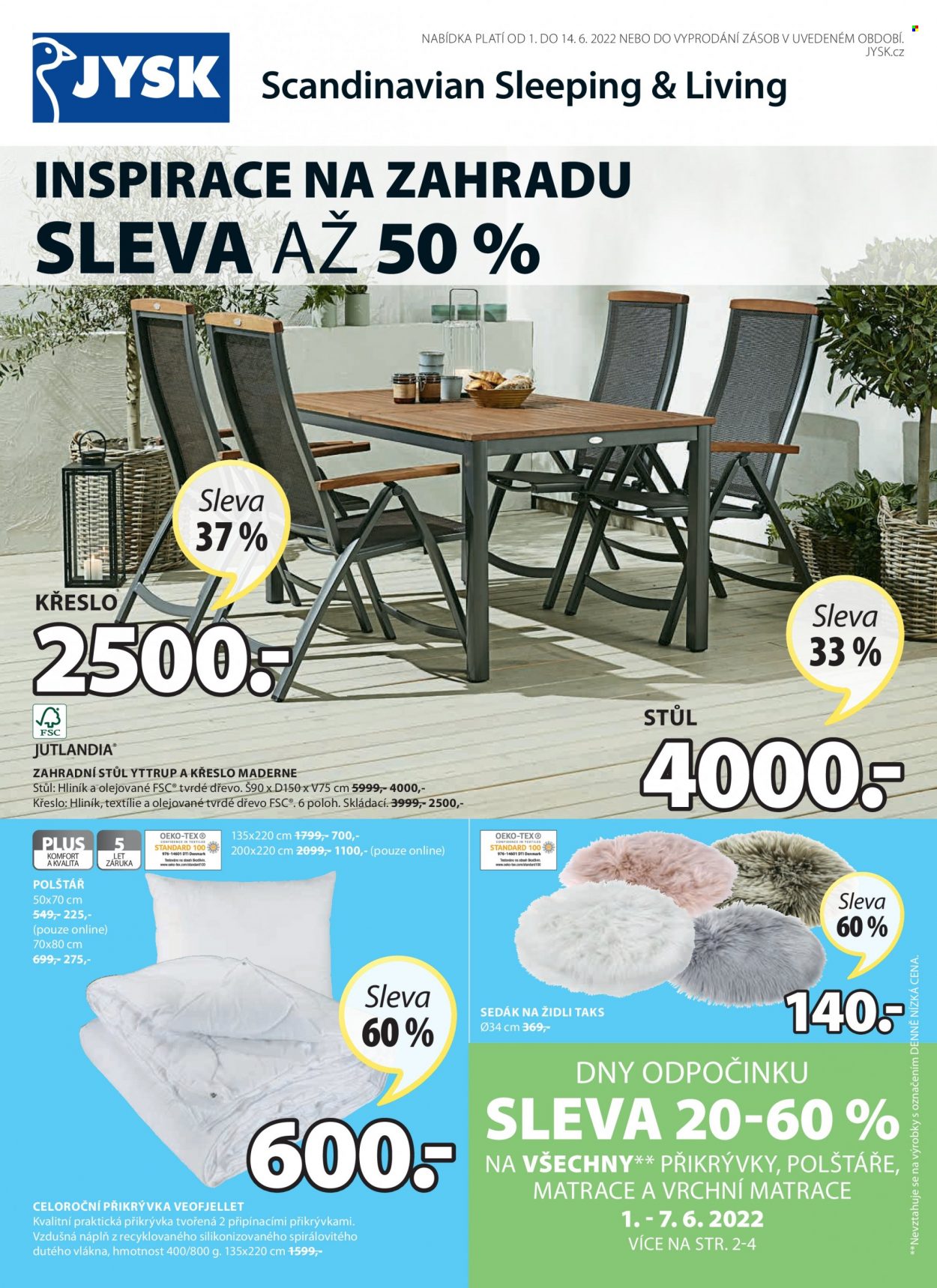 Leták JYSK - 1.6.2022 - 14.6.2022. Strana 1