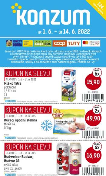 Leták Konzum - 1.6.2022 - 14.6.2022.