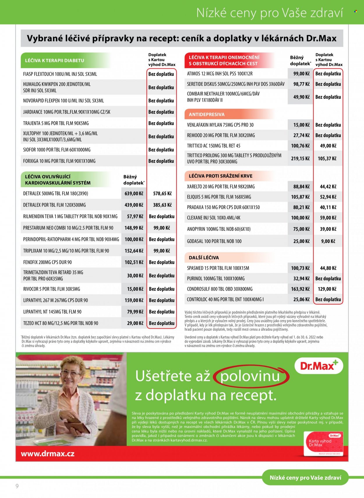 Leták Dr. Max - 1.6.2022 - 30.6.2022. Strana 9