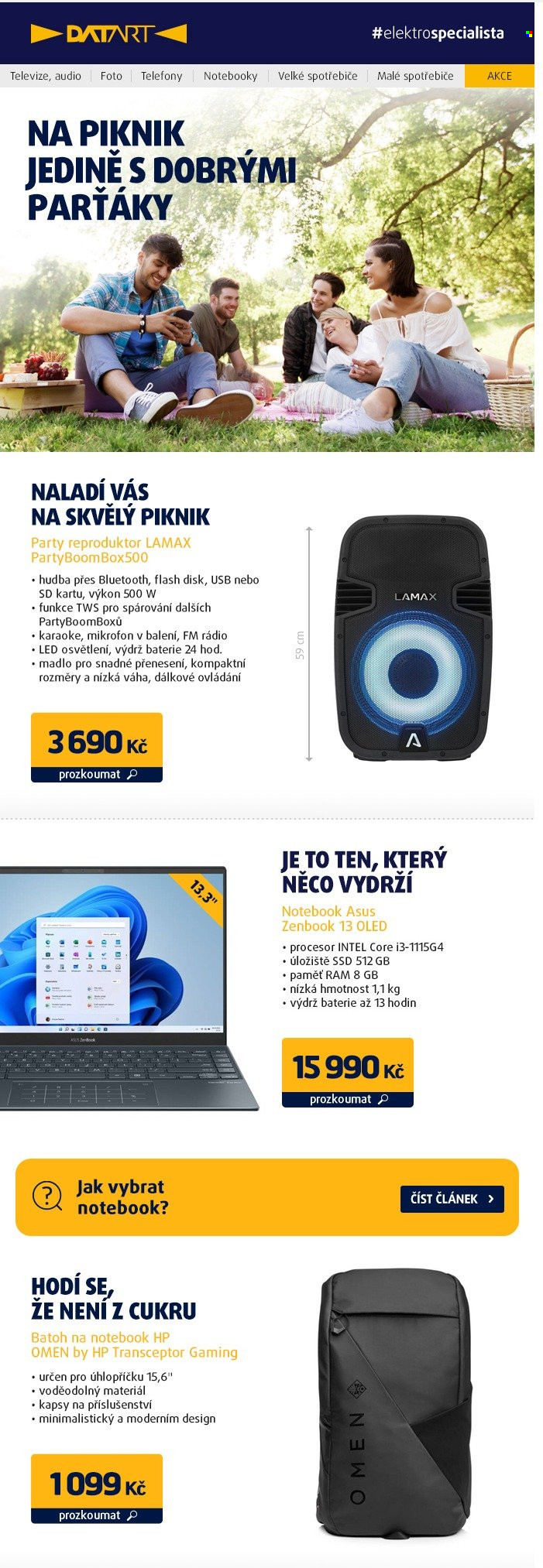 Leták DATART - 9.6.2022 - 12.6.2022. Strana 1