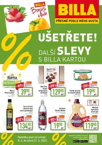Leták BILLA - 8.6.2022 - 21.6.2022.