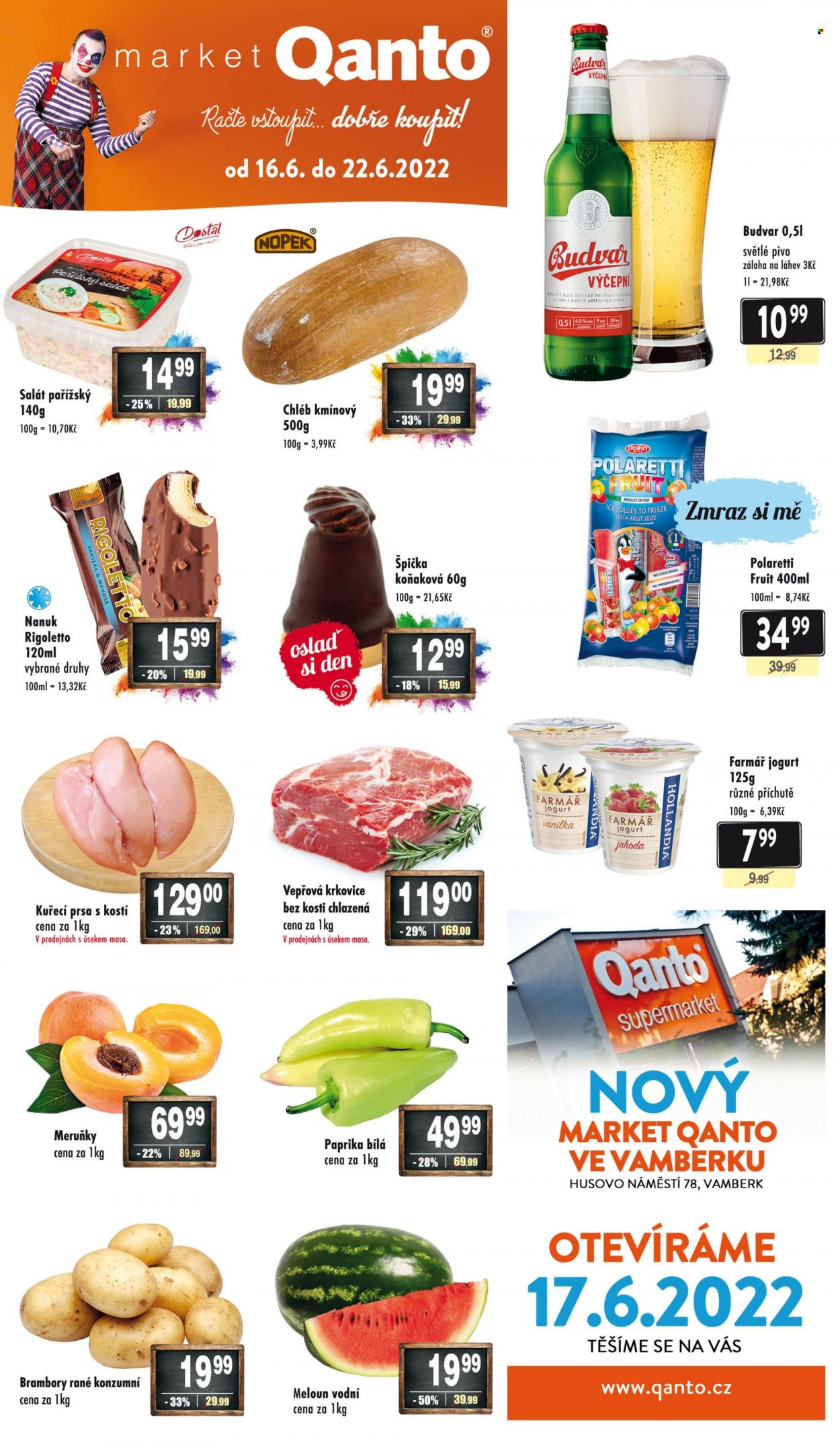 Leták Qanto market - 16.6.2022 - 22.6.2022. Strana 1