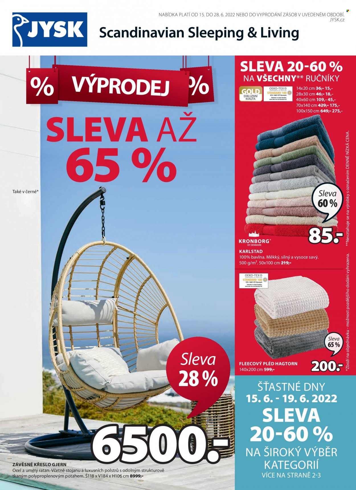 Leták JYSK - 15.6.2022 - 28.6.2022. Strana 1
