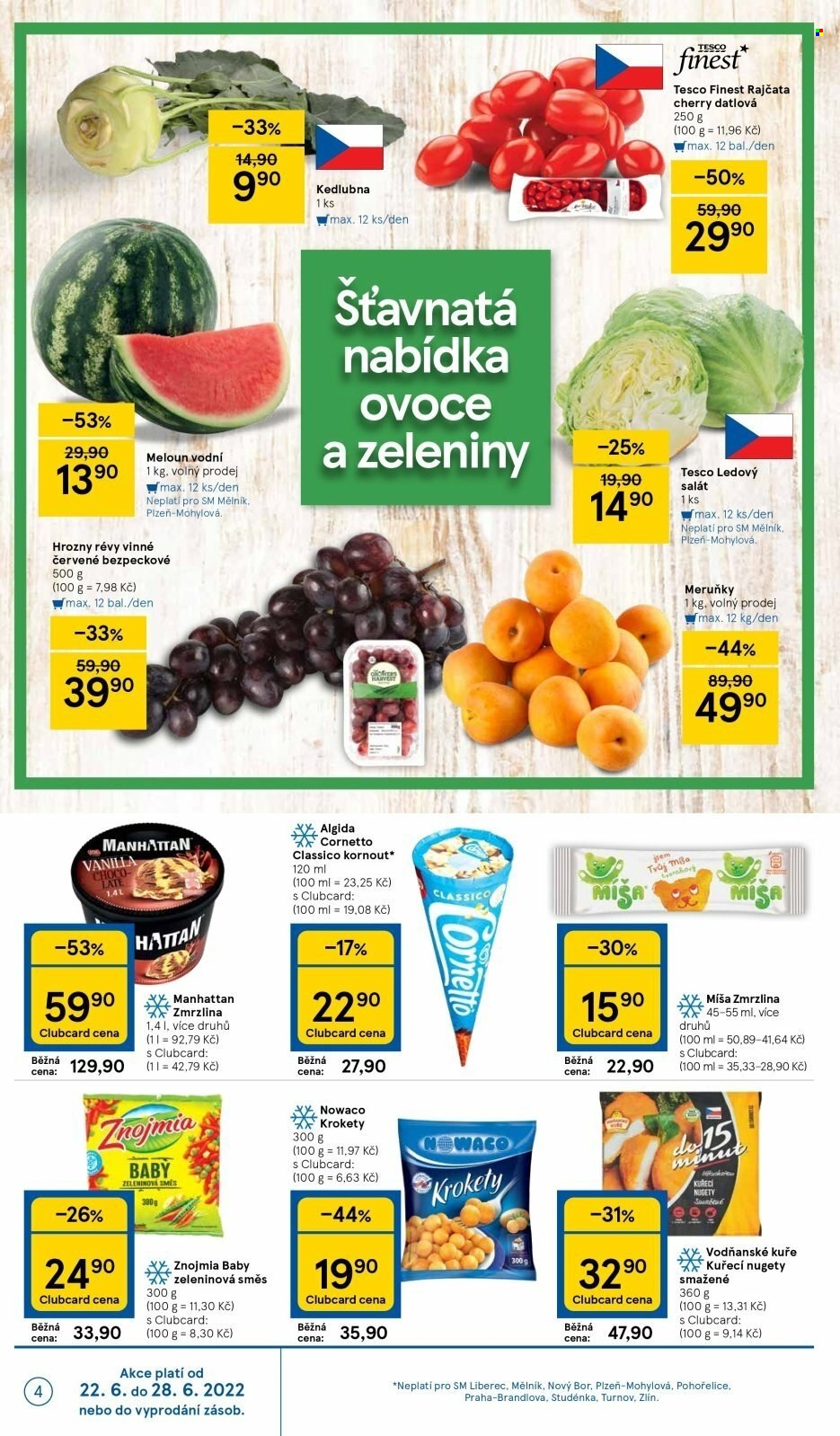 Leták TESCO supermarket - 22.6.2022 - 28.6.2022. Strana 4