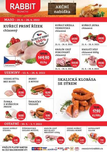 Leták RABBIT řeznictví - 20.6.2022 - 26.6.2022.