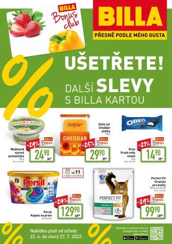 Leták BILLA - 22.6.2022 - 27.7.2022.
