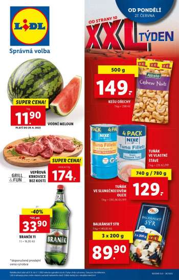 Leták Lidl - 27.6.2022 - 3.7.2022.