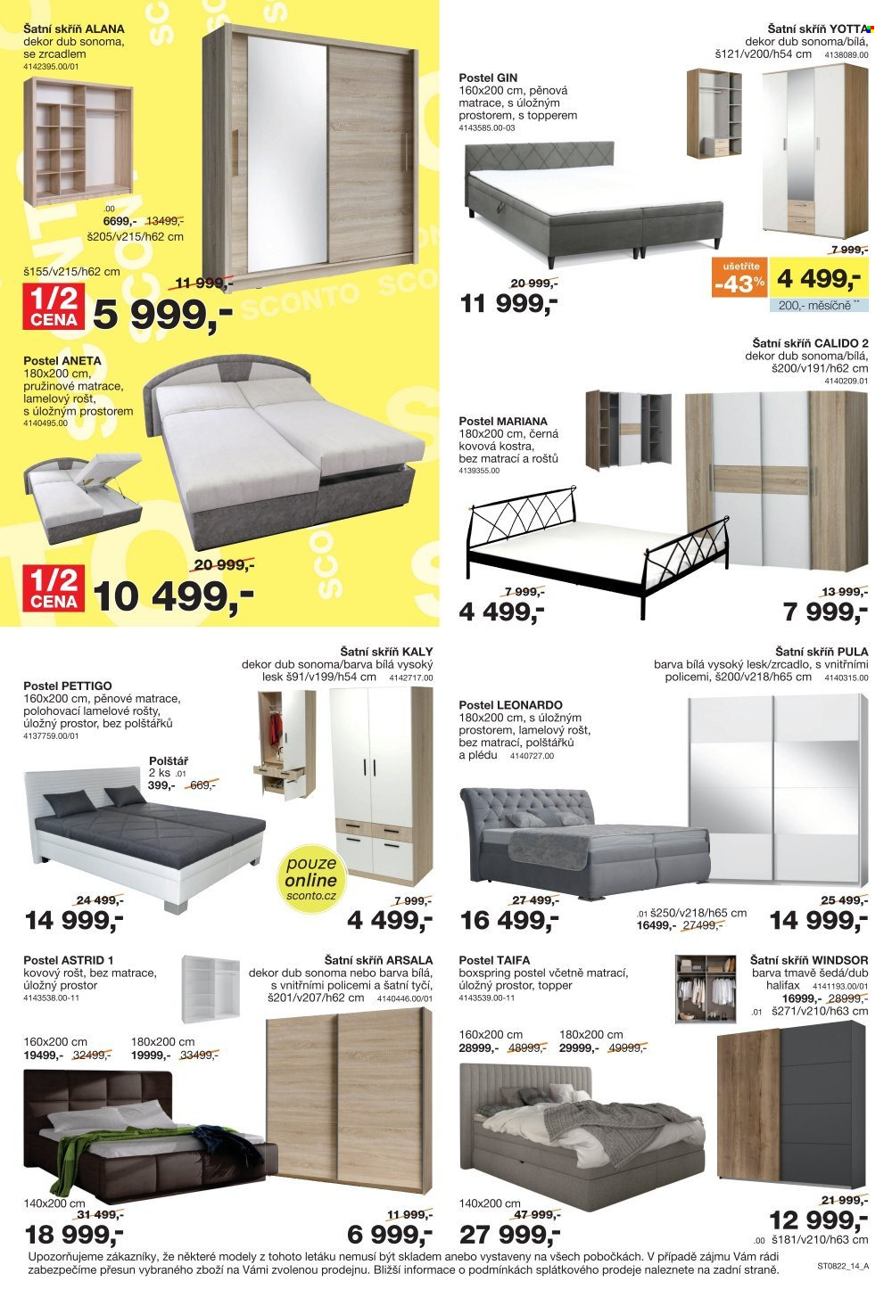 Leták SCONTO NÁBYTEK - 24.6.2022 - 21.7.2022. Strana 14